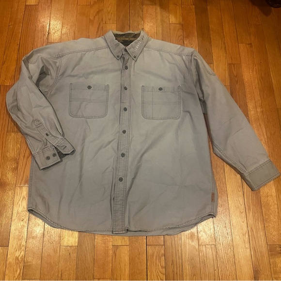 Mossy Oak Other - Mossy Oak XL Open Range‎ gray button up 100% cotton shirt gorpcore